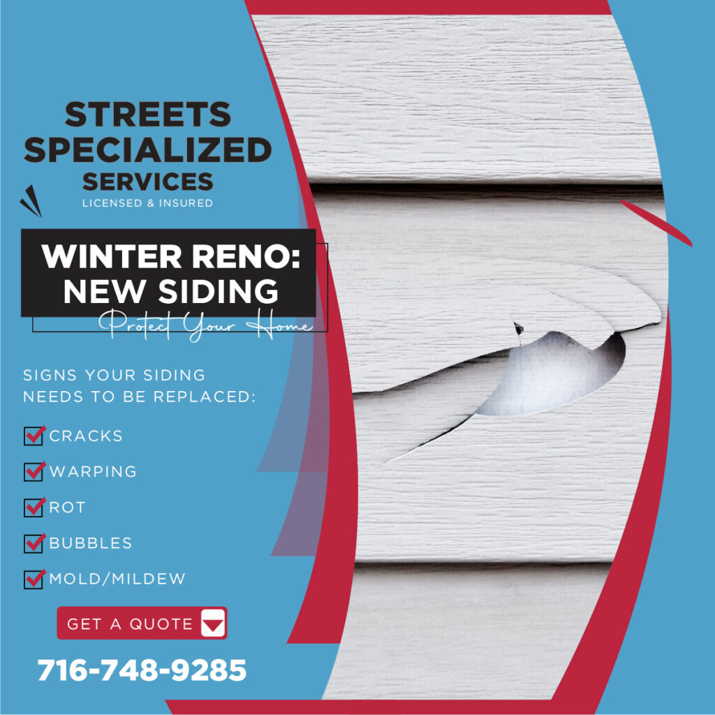 Streets Specialized Services provides new vinyl siding repair and install.