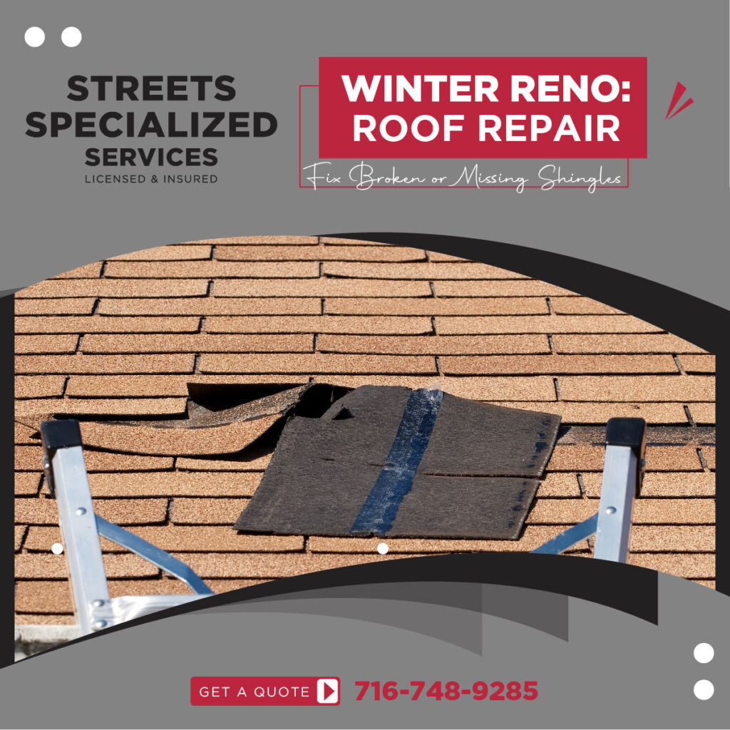 Streets Specialized Services provides winter roof repair and replacement to protect your home.