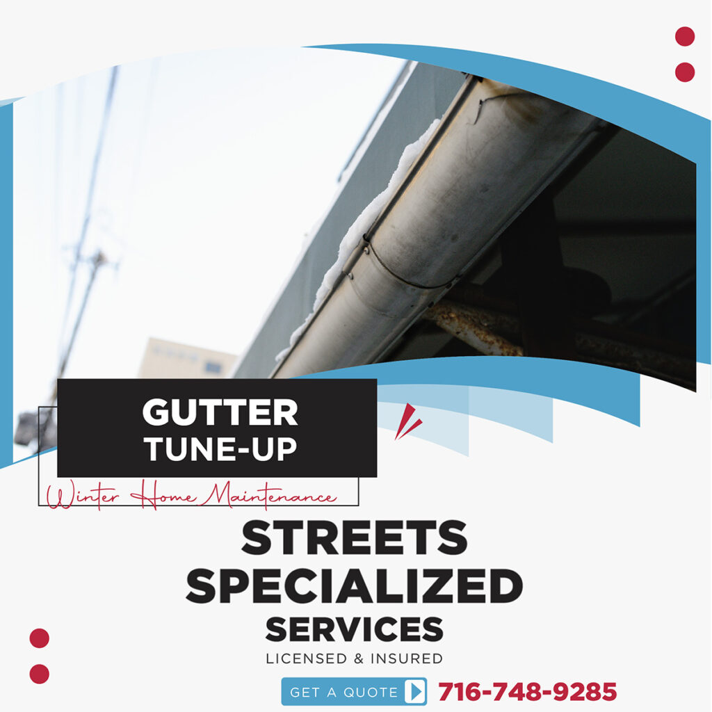 Learn about our gutter tune up service or get a free gutter installation quote from Streets Specialized Services.