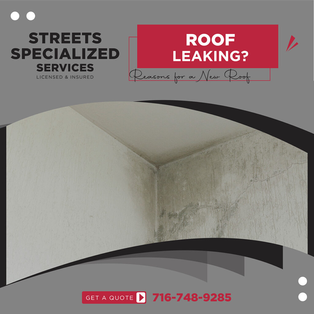 A leaky roof can cause both interior and exterior damage to your home or business. Streets Specialized Services offers roof inspection, repair, and replacement.