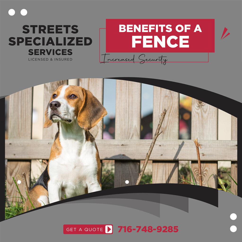 Get increased security by installing a beautiful wood fence along your property line with Street Specialized Services.