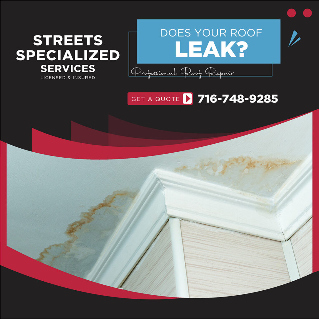 April showers could bring leaky roofs. Contact Streets Specialized Services for professional roof repair.