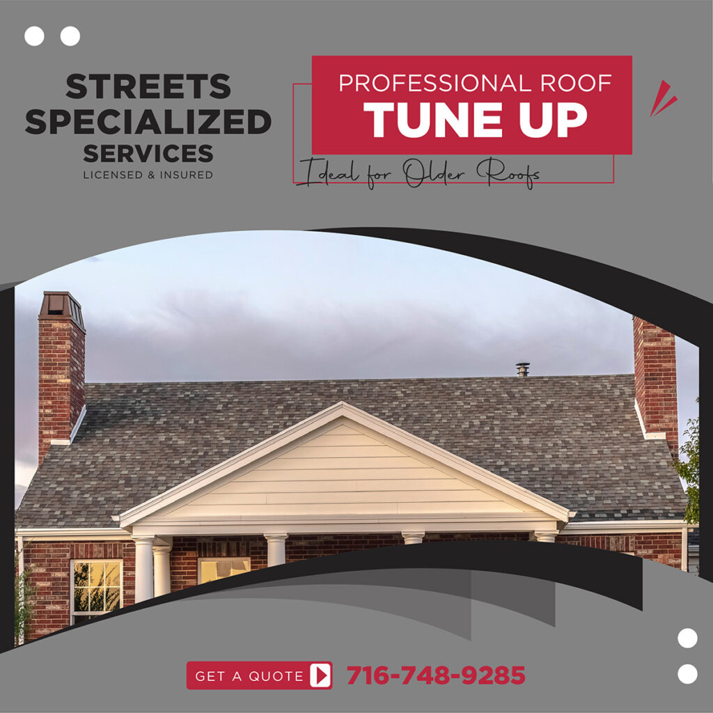 Streets Specialized Services offers professional roof tune up service to find and repair hidden roof problems in Kenmore, Tonawanda, Buffalo, and surrounding areas.