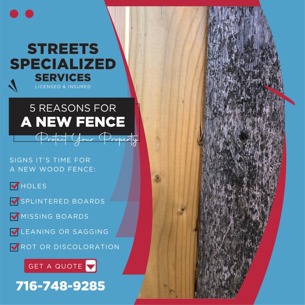 If your fence is no long up to the task of protecting your property, turn to Streets Specialized Services for professional wood fence installation and replacement.