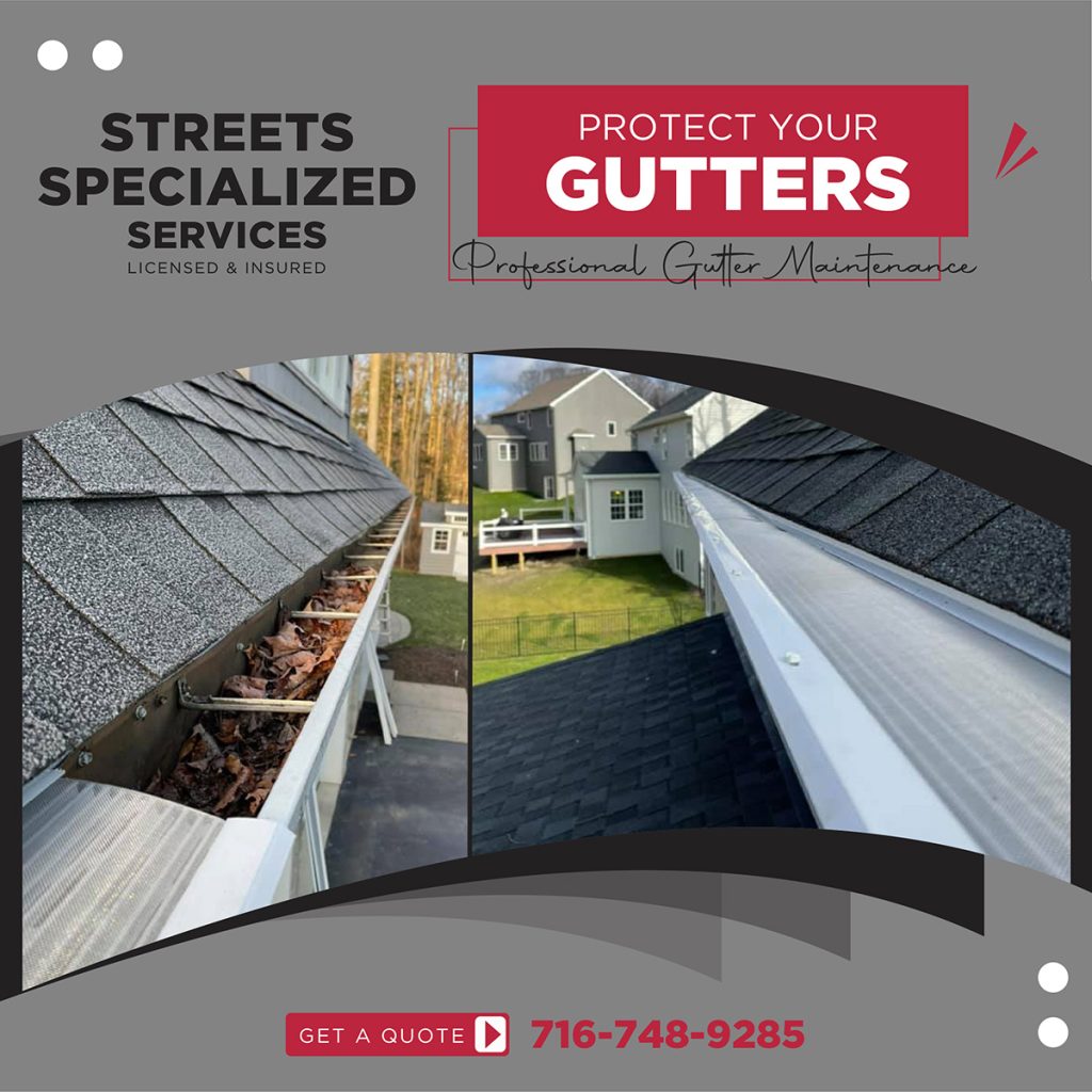 Contact Streets Specialized Services today for professional gutter cleaning and gutter guard installation.