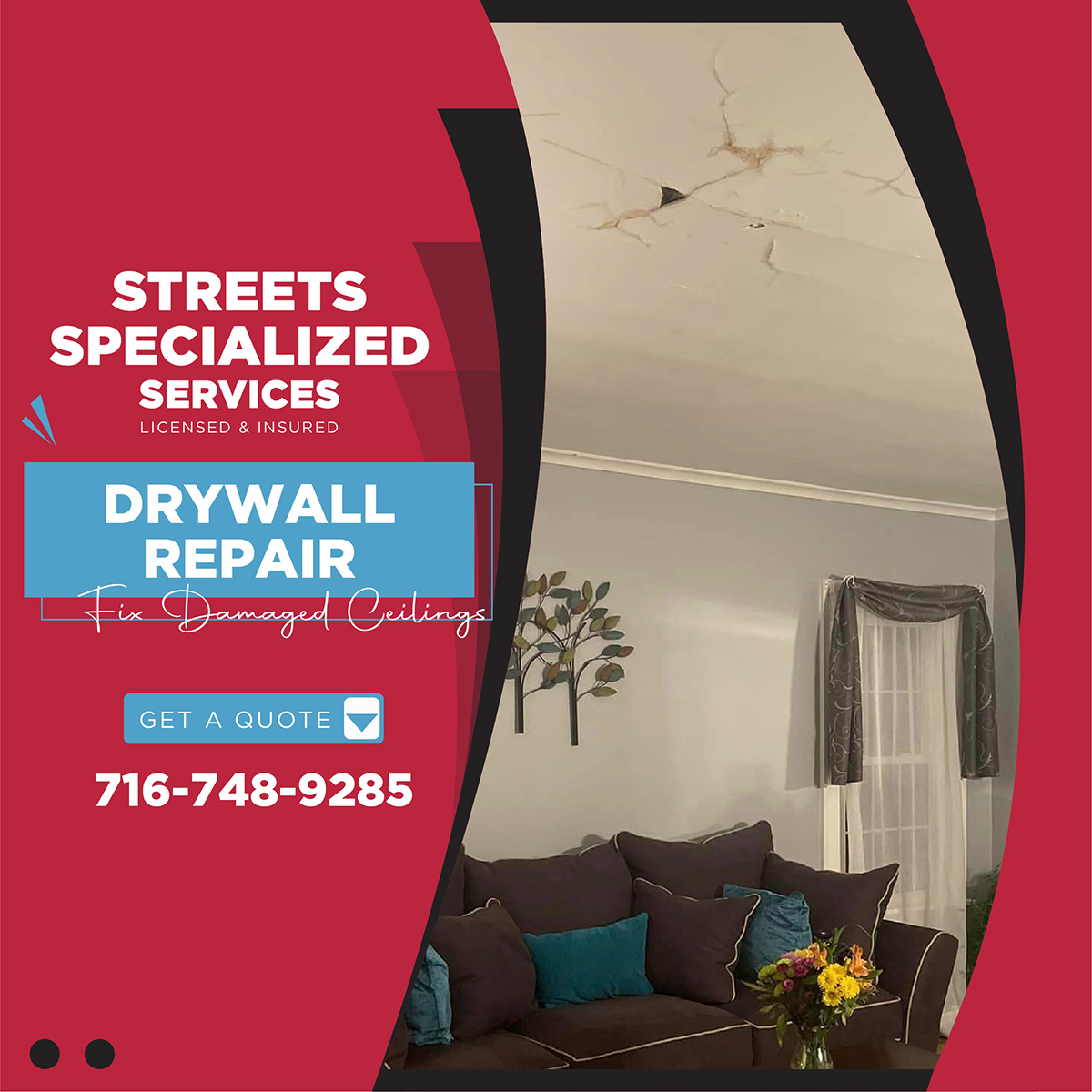 Read more about the article Drywall Repair: Fix Damaged Ceilings