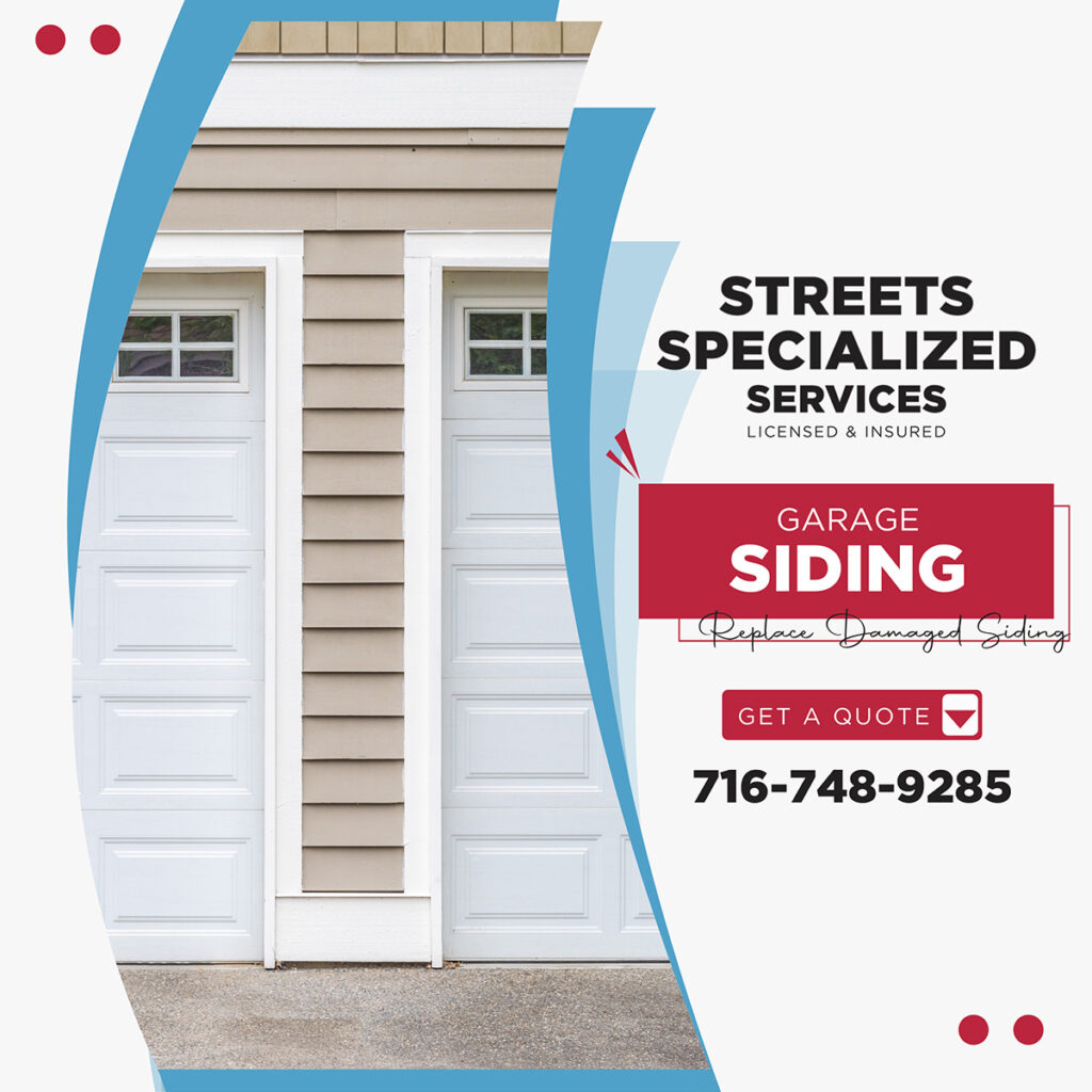 Upgrade your garage siding to vinyl siding with Streets Specialized Services to not only boost your garage's curb appeal, but a reap a host of benefits.