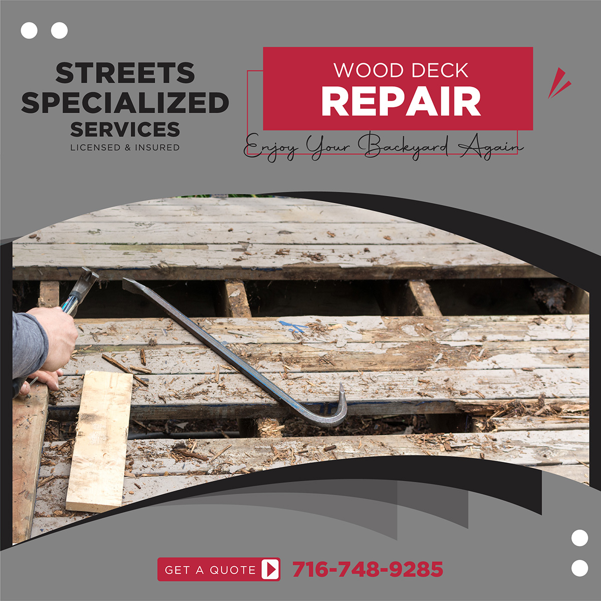 Read more about the article Enjoy Your Backyard Again With Professional Deck Repair